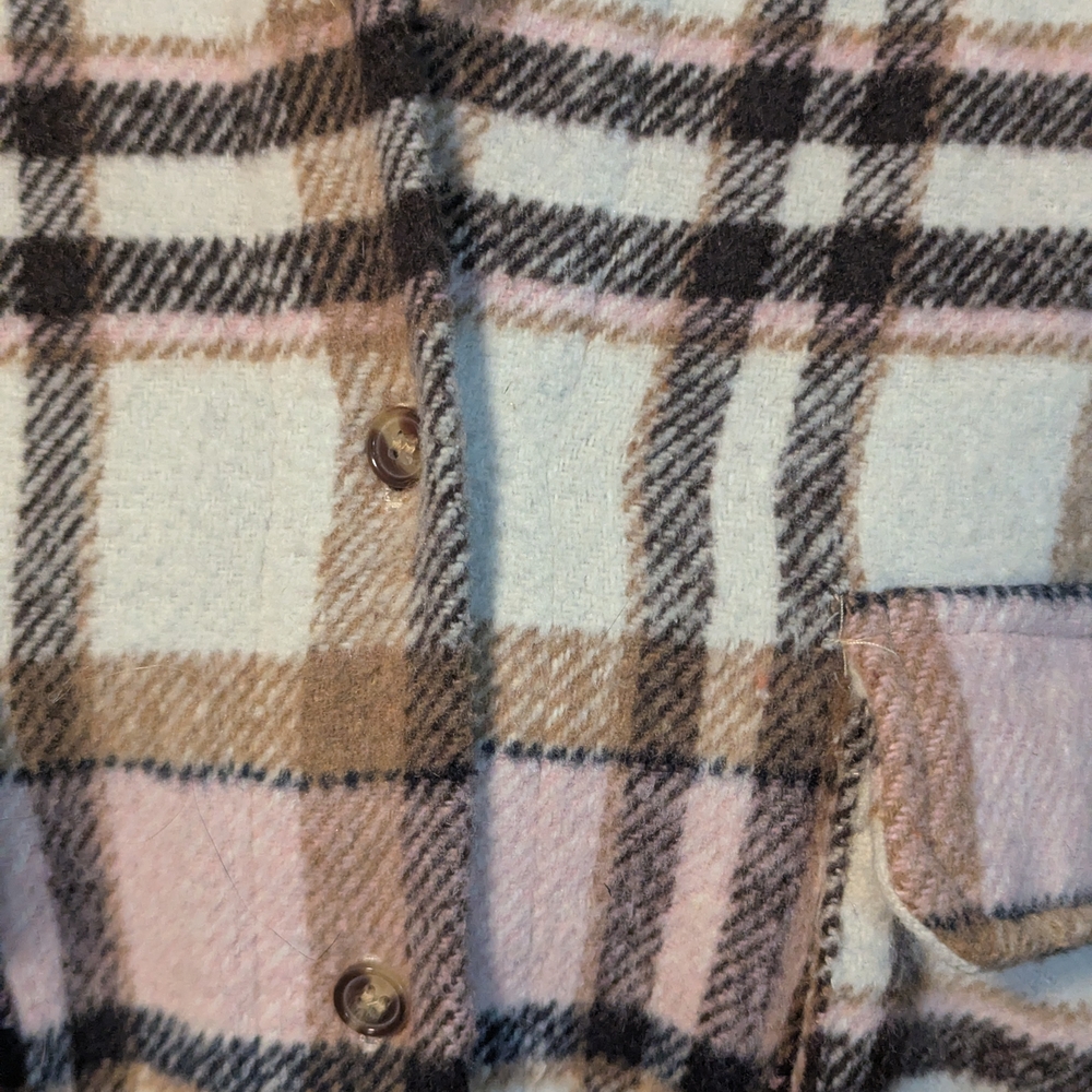 Women's Misguided Plaid Button Down Shacket Size … - image 2